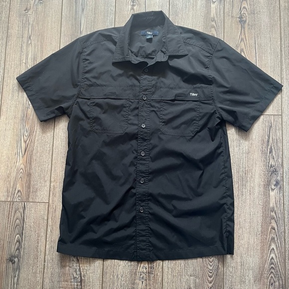Tilley Men's Black Short Sleeve Shirt - Size Small - Picture 1 of 7